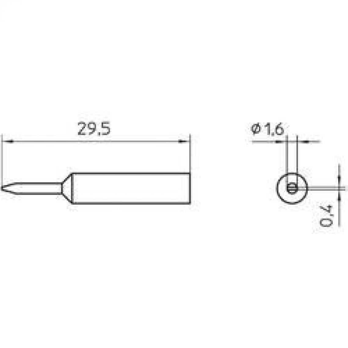 Inconnu - Panne de fer à souder forme de burin Weller Professional T0054485699 Taille de la panne 1.6 mm 1 pc(s) - Accessoires de soudure