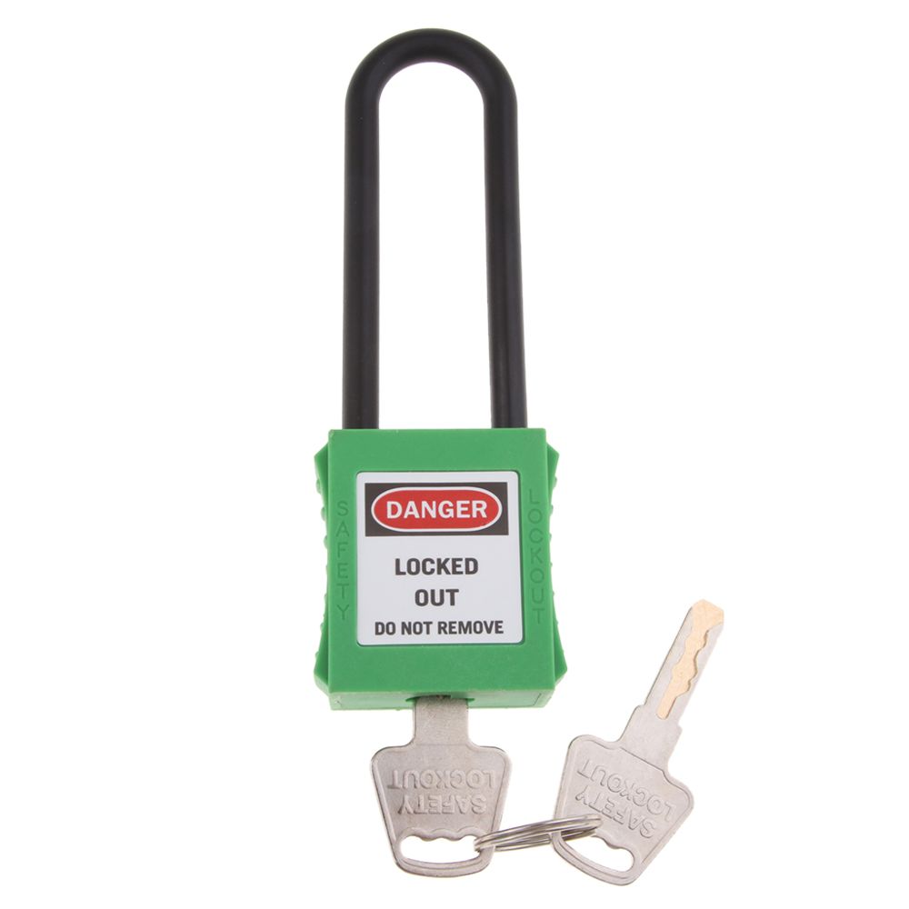 marque generique - Cadenas de verrouillage de sécurité de sécurité isolant à clé différent, vert de 3 cm de manille - Bloque-porte