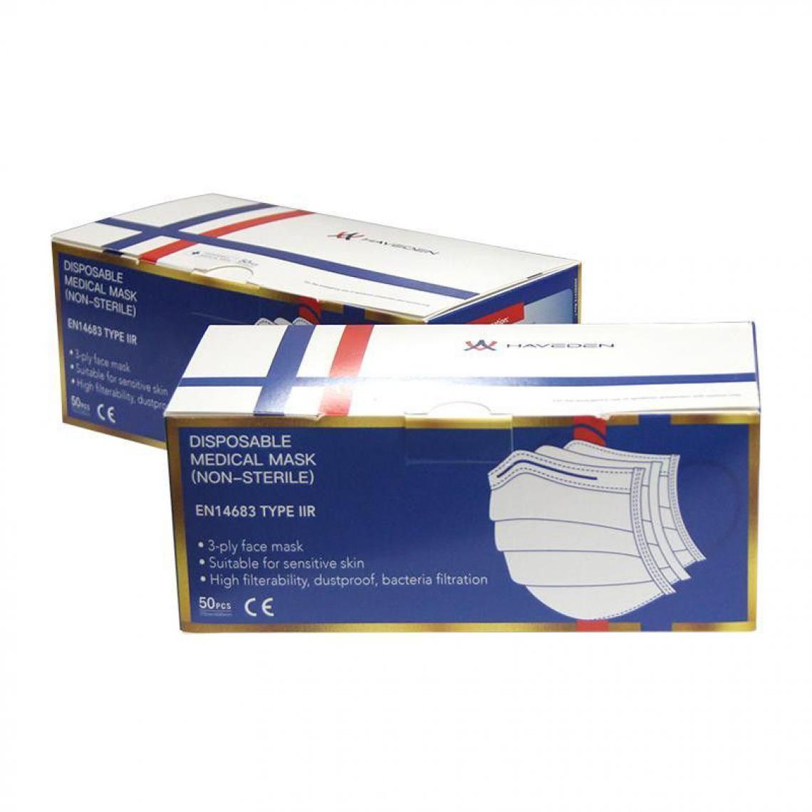 Sans Marque - Pack de 2000 Masques Chirurgicaux EN14683 : Type 2R - 99,5 % de filtration - Piles spécifiques