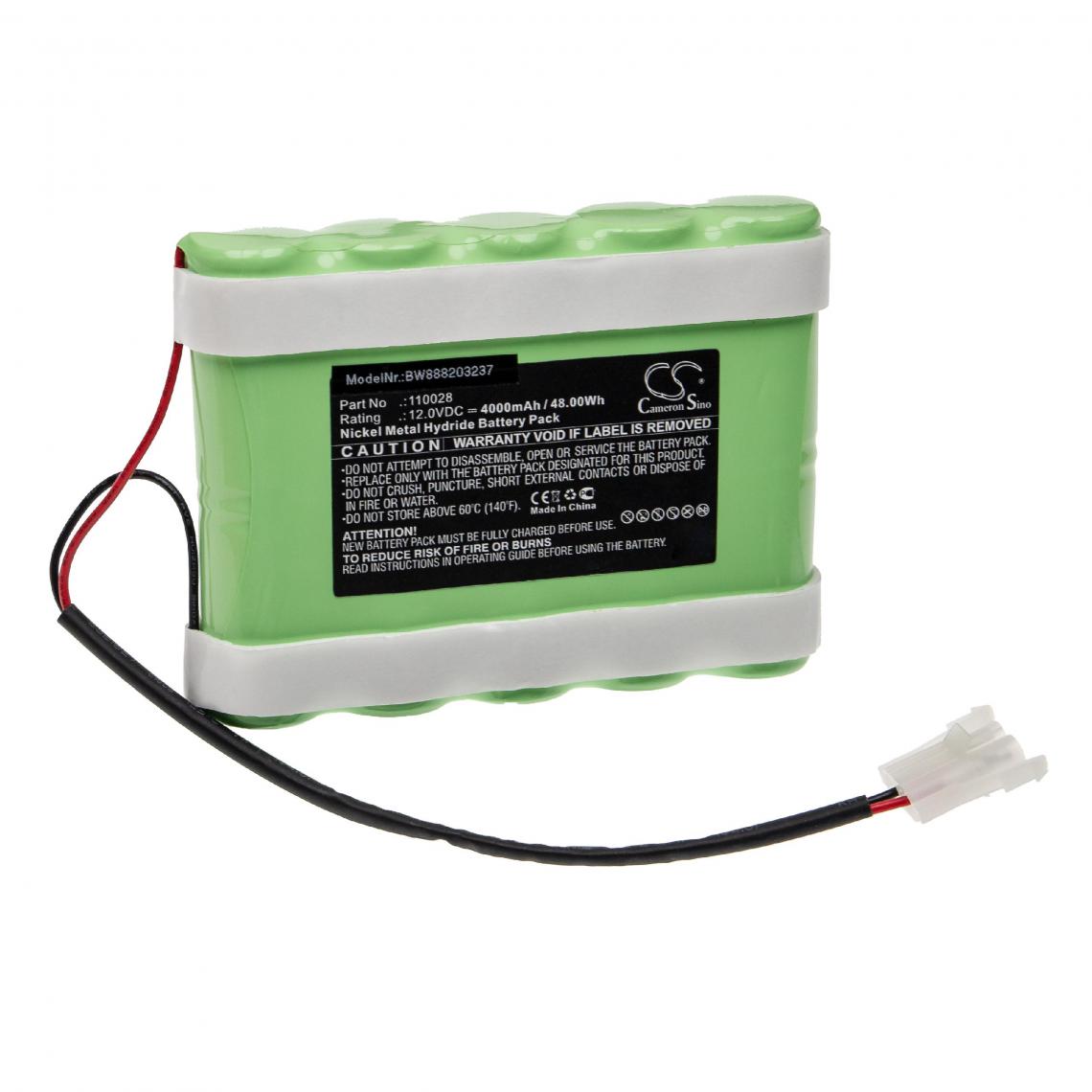 Vhbw - vhbw Batterie compatible avec Hellige GMBH SCP 852 Defibrillator appareil médical (4000mAh, 12V, NiMH) - Piles spécifiques