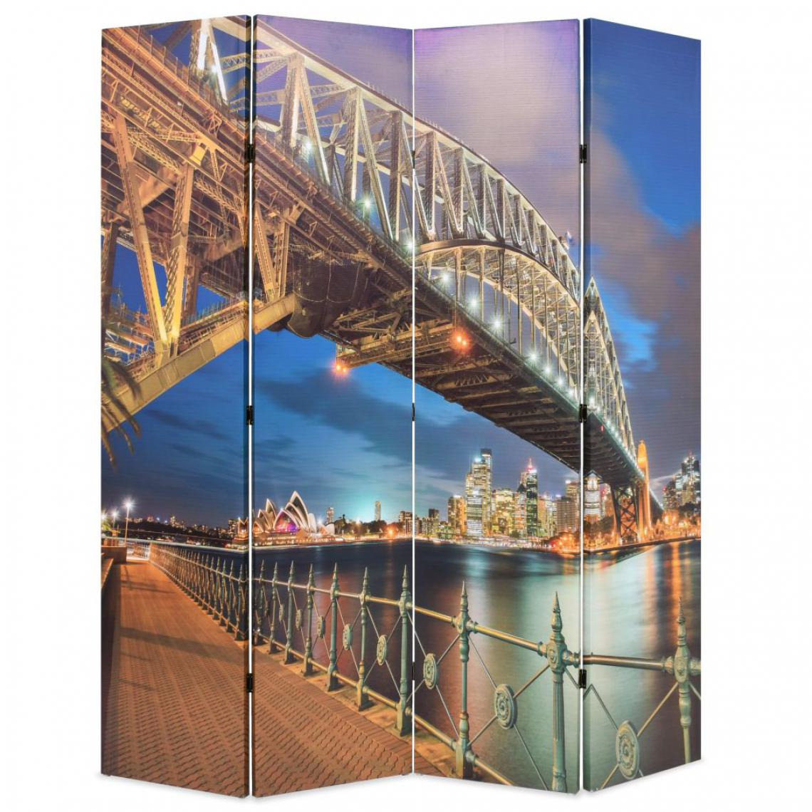 Vidaxl - Cloison de séparation pliable 160x180 cm Harbour Bridge Sydney | Multicolore - Séparateurs de pièces - Meubles | Multicolore - Multicolore - Cloisons