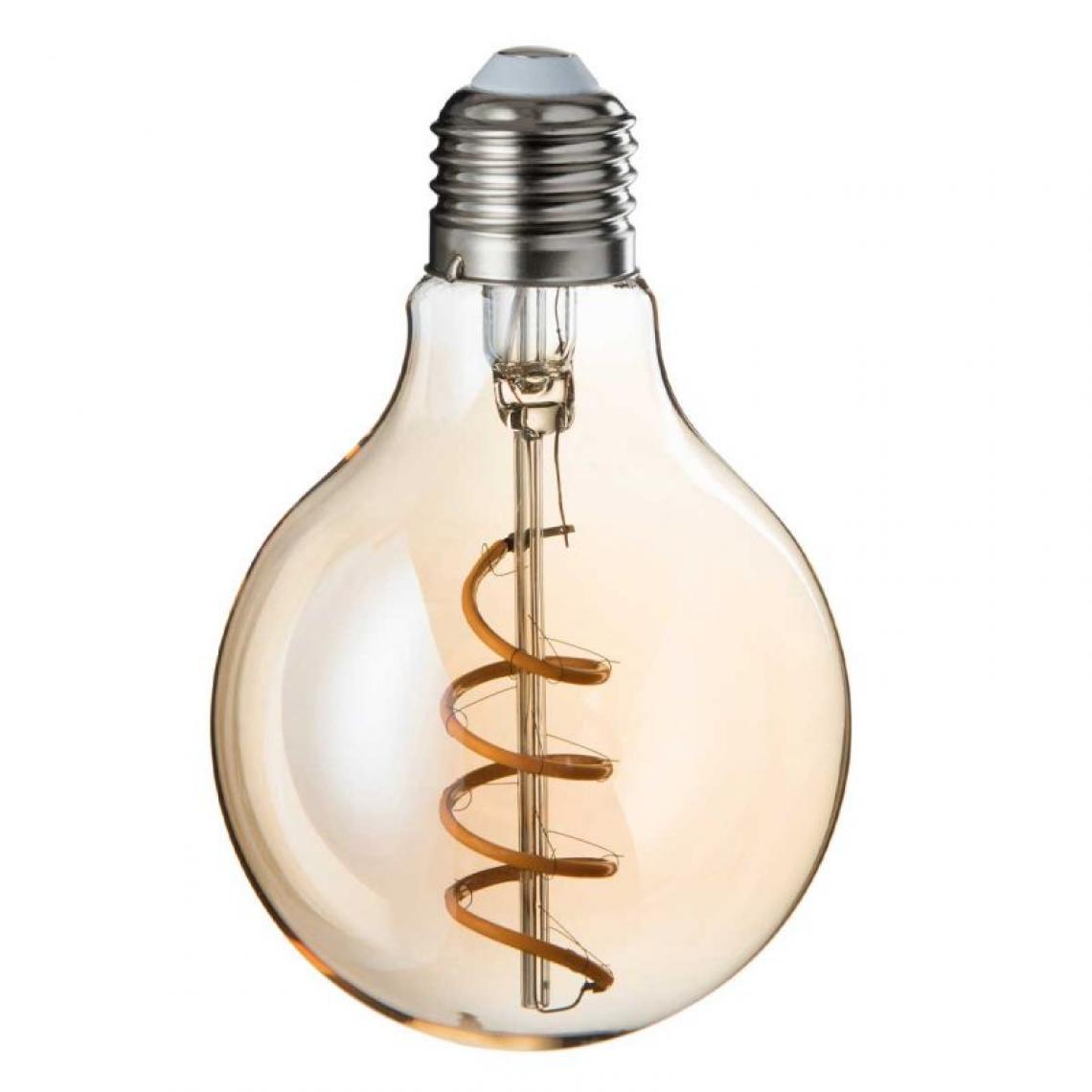 Paris Prix - Ampoule à LED Design Spiral 12cm Ambre - Ampoules LED