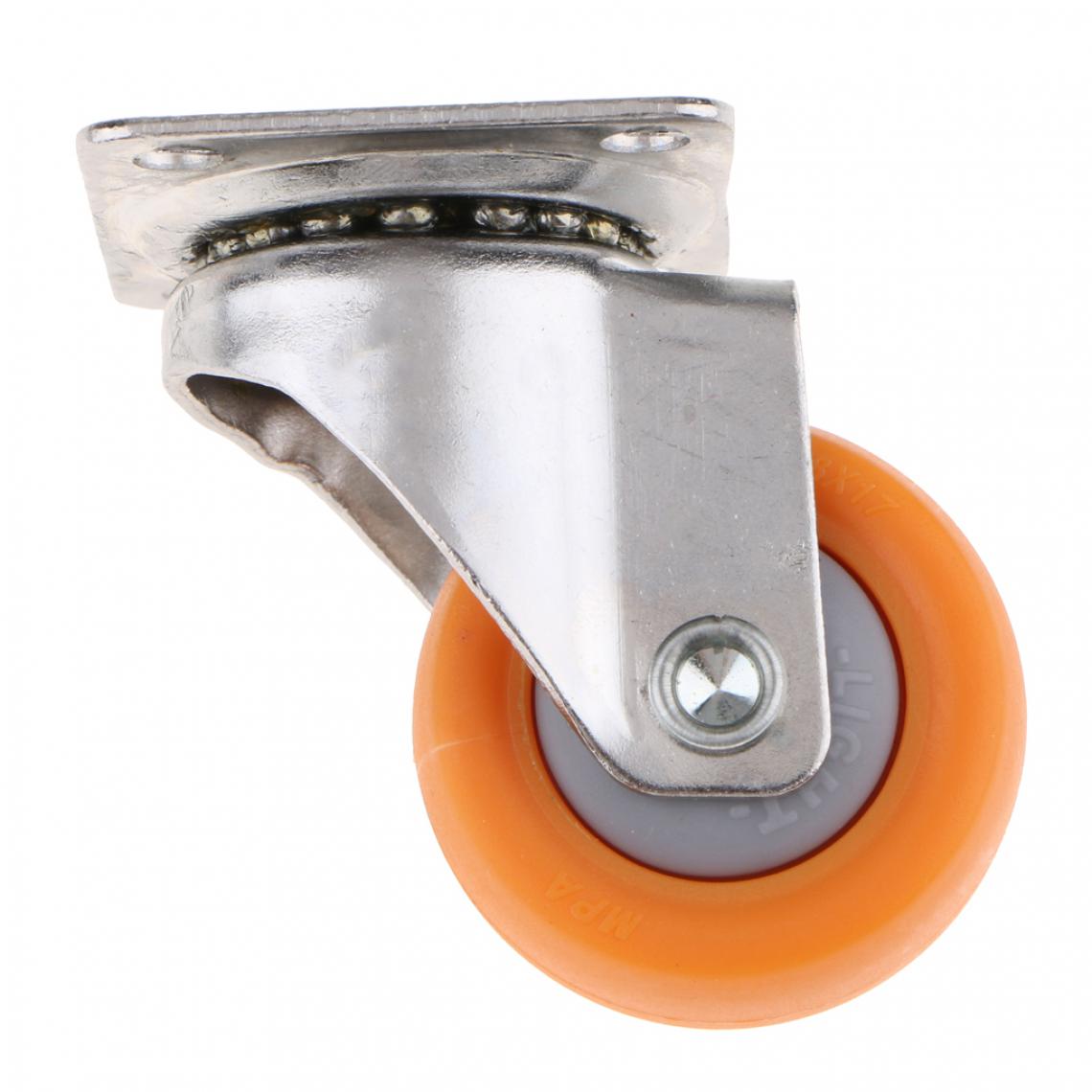 marque generique - Nylon Toutes Les Roulettes Pivotantes Roues Plaque Roulette Pour Chariots Roue Orange 1.5 Pouces - Pieds & roulettes pour meuble
