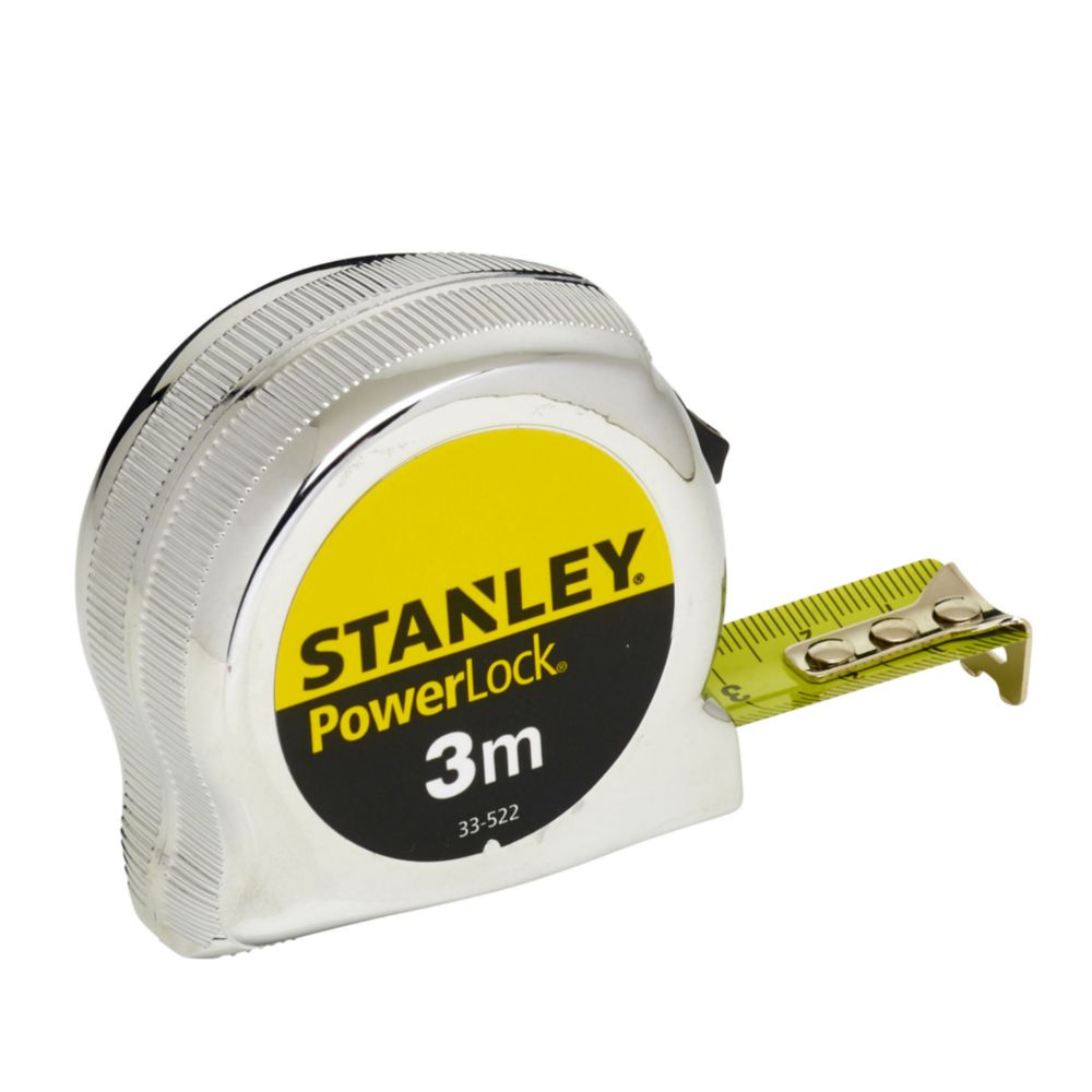 Stanley - mètre ruban - stanley powerlock micro - longueur 3 mètres x 19 mm - stanley 0-33-522 - Niveaux à bulles