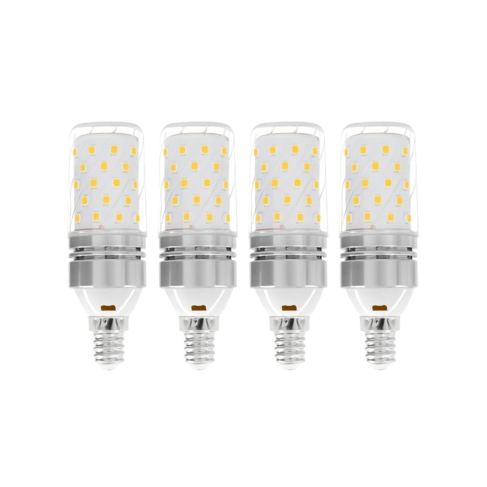 Wewoo - Ampoule LED E14 Ampoules, 8W Candélabre Équivalent 70 Watt, 700lm, Base de bougie décorative E27 Maïs Non-Dimmable Lustre Lampes Lampe 4PCS (Blanc Chaud) - Ampoules LED