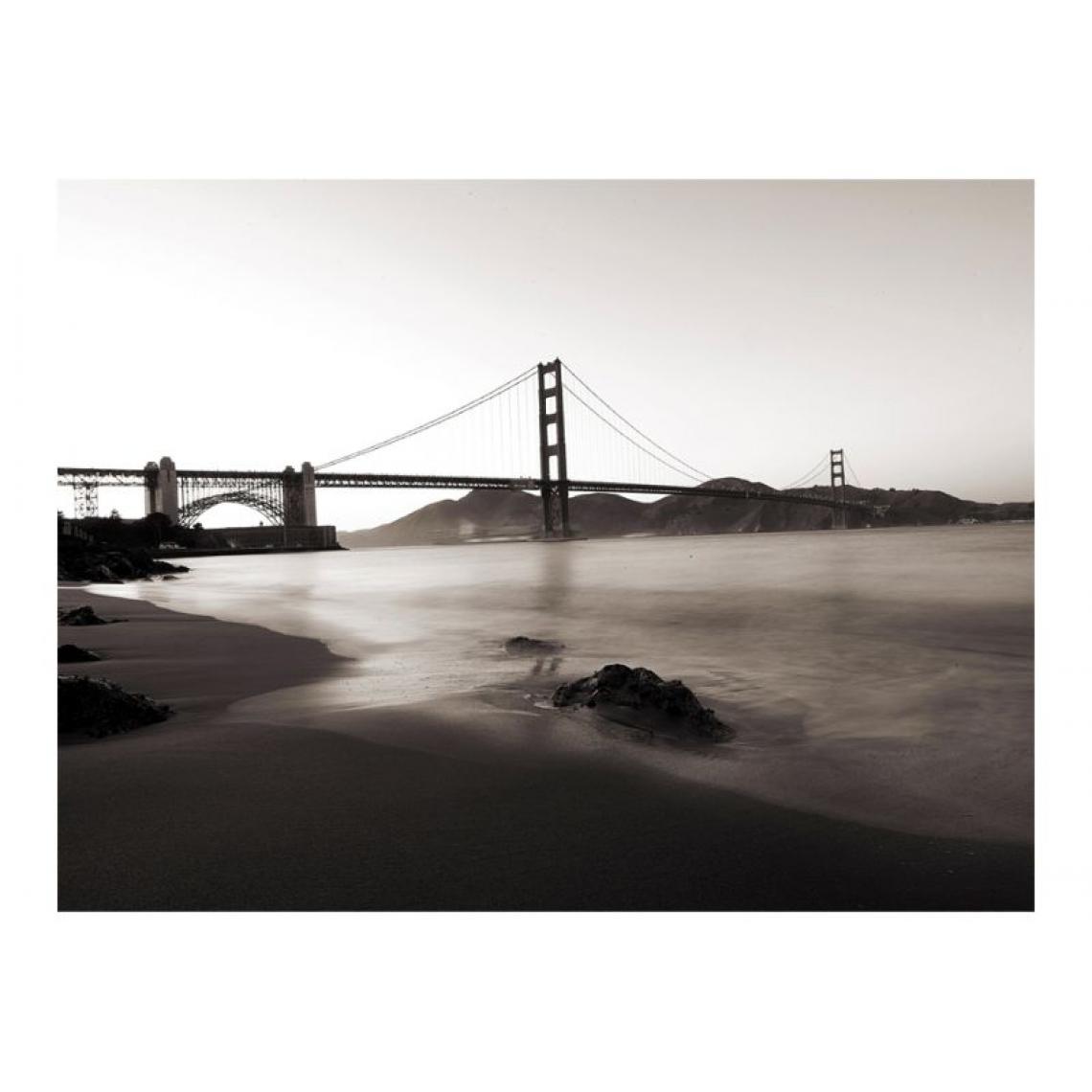 Artgeist - Papier peint - San Francisco : Golden Gate en noir et blanc .Taille : 250x193 - Papier peint