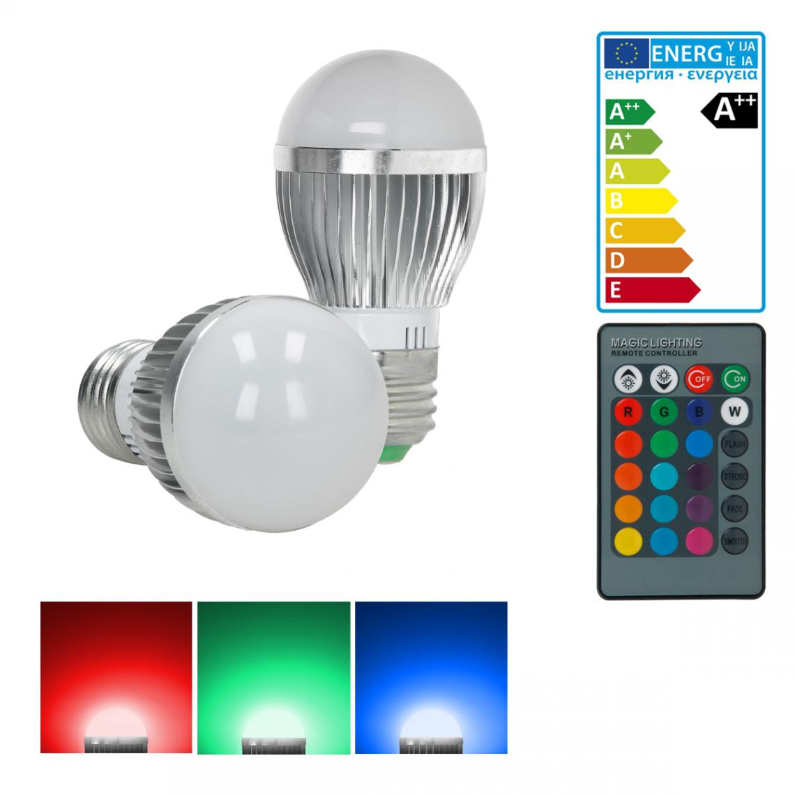 Ecd Germany - Ampoule LED E27 3 Watt RGB - Ampoules LED