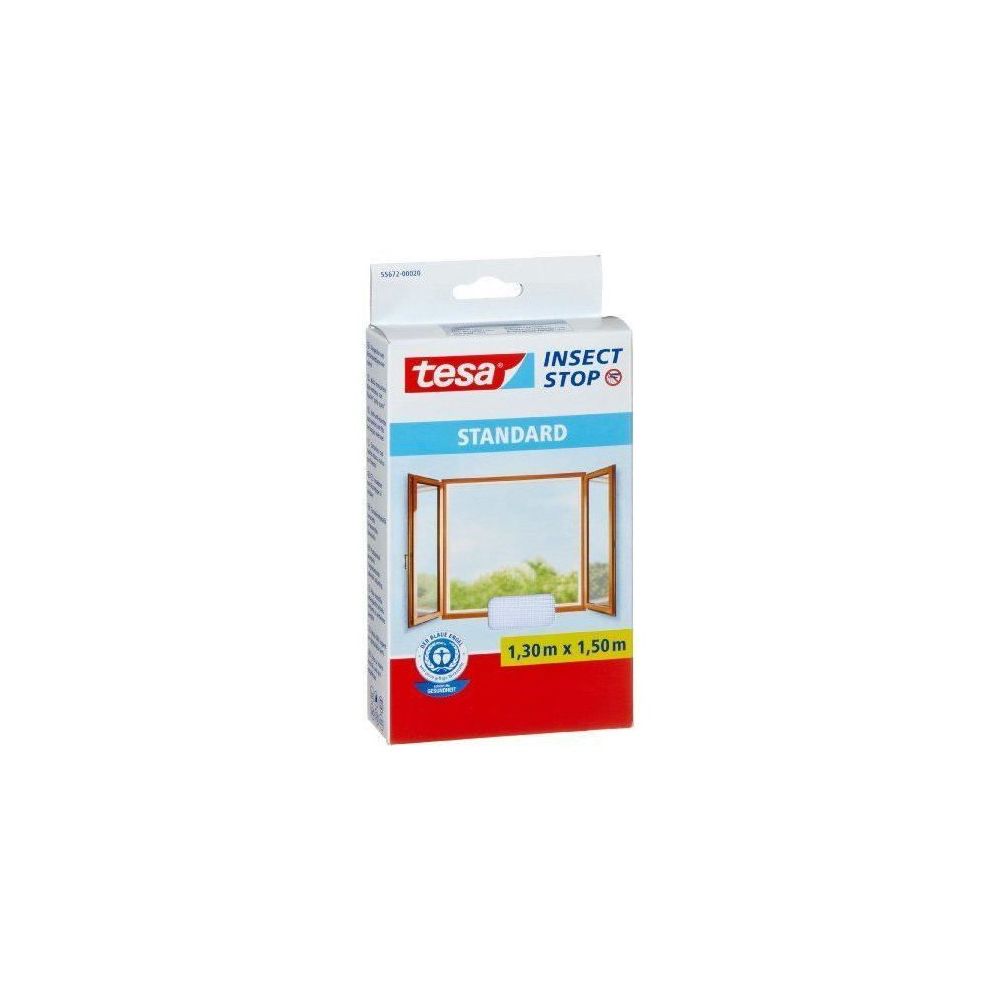 Tesa - TESA Moustiquaire Standard pour fenetre - 1,3 m x 1,5 mm - Blanc - Moustiquaire Fenêtre