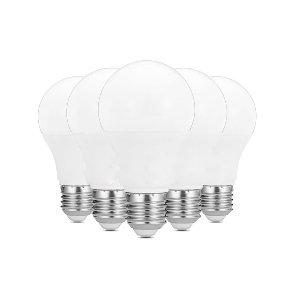 Wewoo - Ampoule LED 5 PCS 9W E26 / E27 22LEDs 2835SMD Maison éclairage ampoule, CA 100-240V (Blanc froid) - Ampoules LED
