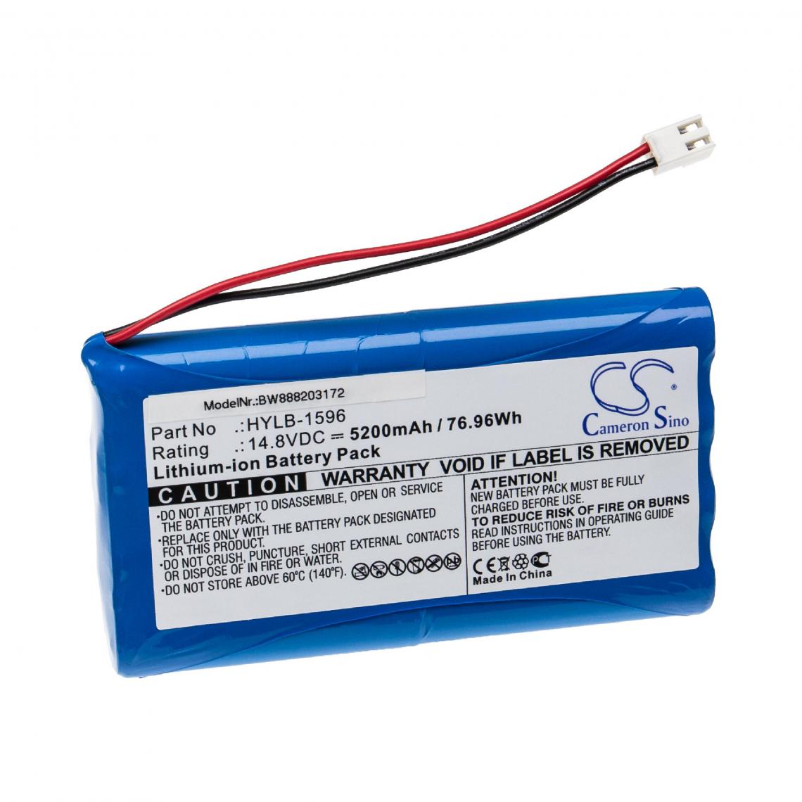 Vhbw - vhbw Batterie compatible avec Biocare IE12, IE12A appareil médical (5200mAh, 14,8V, Li-ion) - Piles spécifiques