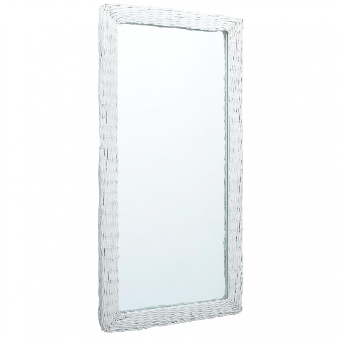Icaverne - Icaverne - Miroirs edition Miroir Blanc 120x60 cm Osier - Miroir de salle de bain