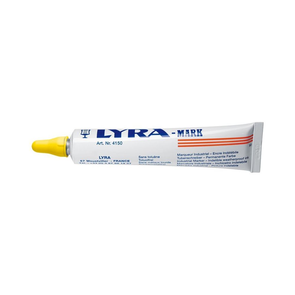 Lyra - LYRA - Marqueur à bille jaune 50 ml - Pointes à tracer, cordeaux, marquage