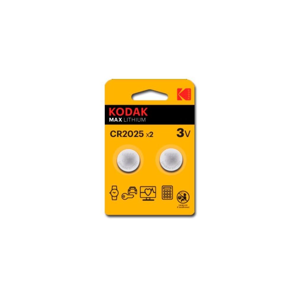 Kodak - Lithium CR2025 Kodak ULTRA MAX LITHIUM 3V (2 uds) - Piles rechargeables
