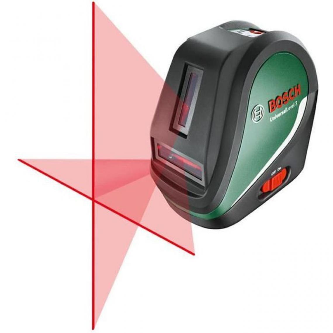 Bosch - Laser lignes Bosch - UniversalLevel 3 (portée 10m, 3 lignes 1 point, mise a niveau auto) - Niveaux lasers