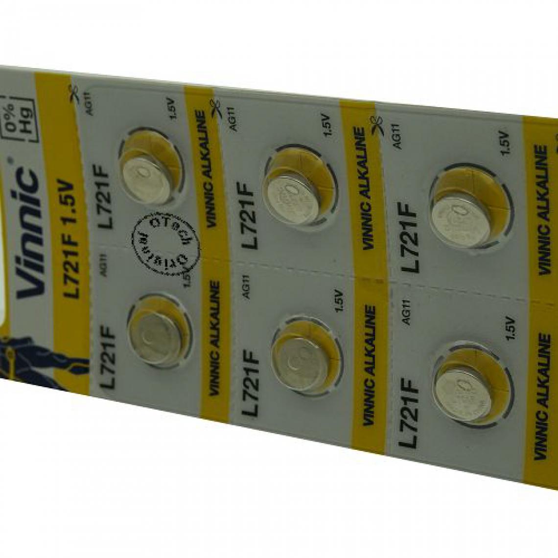 Otech - Pack de 10 piles Vinnic pour VINNIC L721F - Piles rechargeables