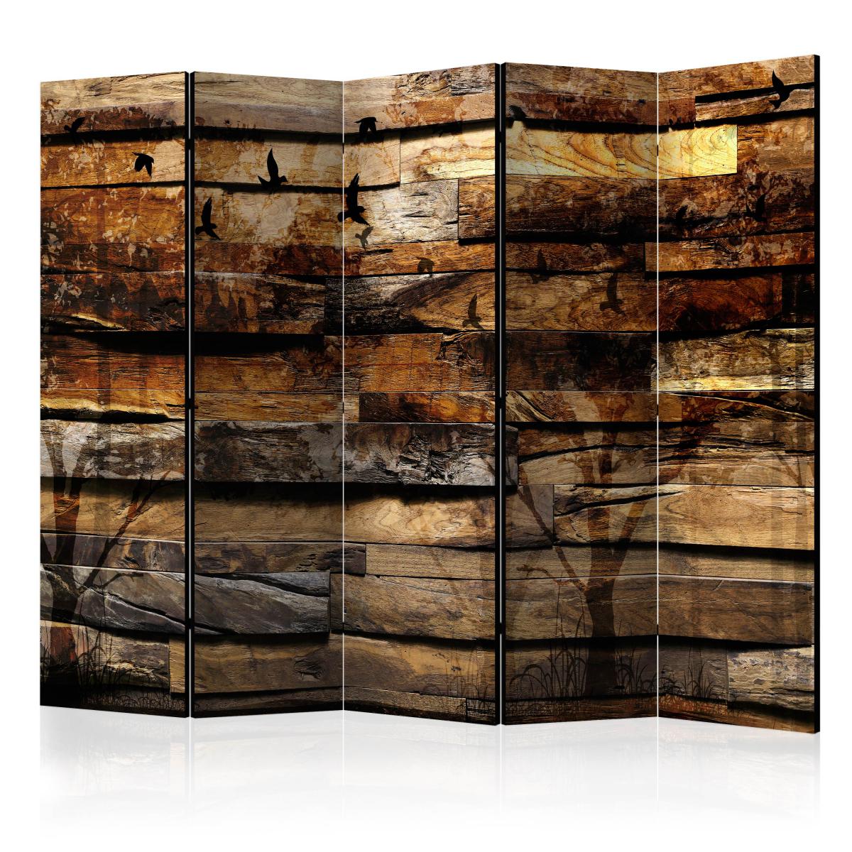 Bimago - Paravent 5 volets - Reflection of Nature II [Room Dividers] - Décoration, image, art | 225x172 cm | XL - Grand Format | - Cloisons