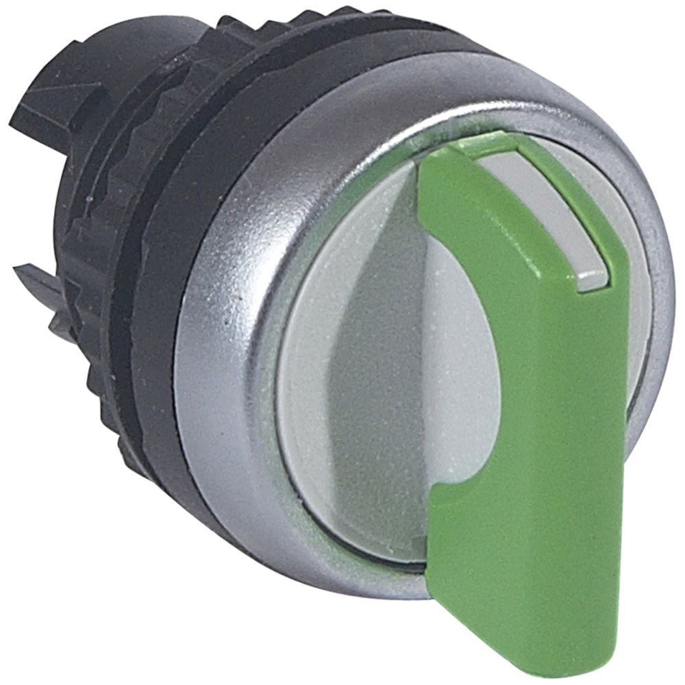 Legrand - tête non lumineuse bouton tournant manette 3 positions fixes 45 degrés - vert - Autres équipements modulaires