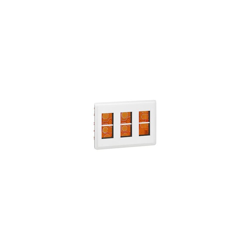 Legrand - poste de travail - encastré - 3 x 4 modules - blanc - legrand mosaic 078873l - Interrupteurs et prises en saillie