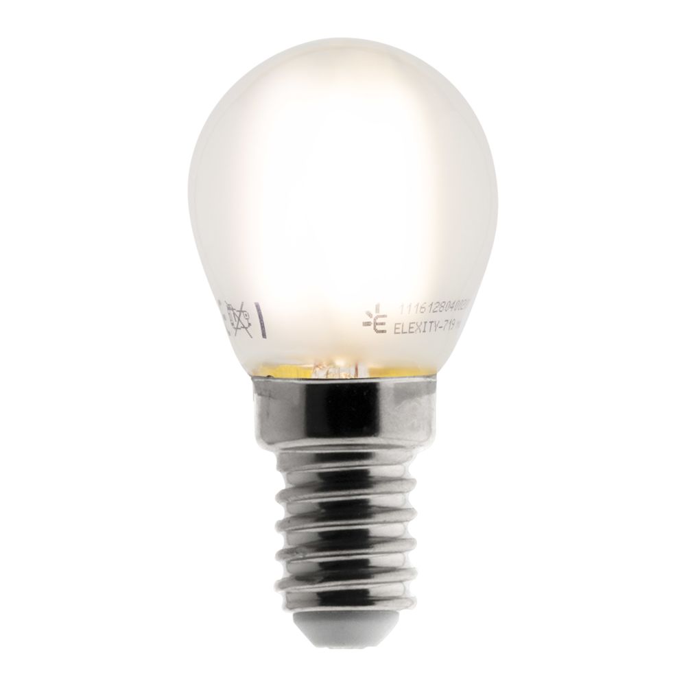Elexity - Ampoule Déco filament LED dépoli Sphérique 4W E27 400lm 2700K (blanc chaud) - Ampoules LED
