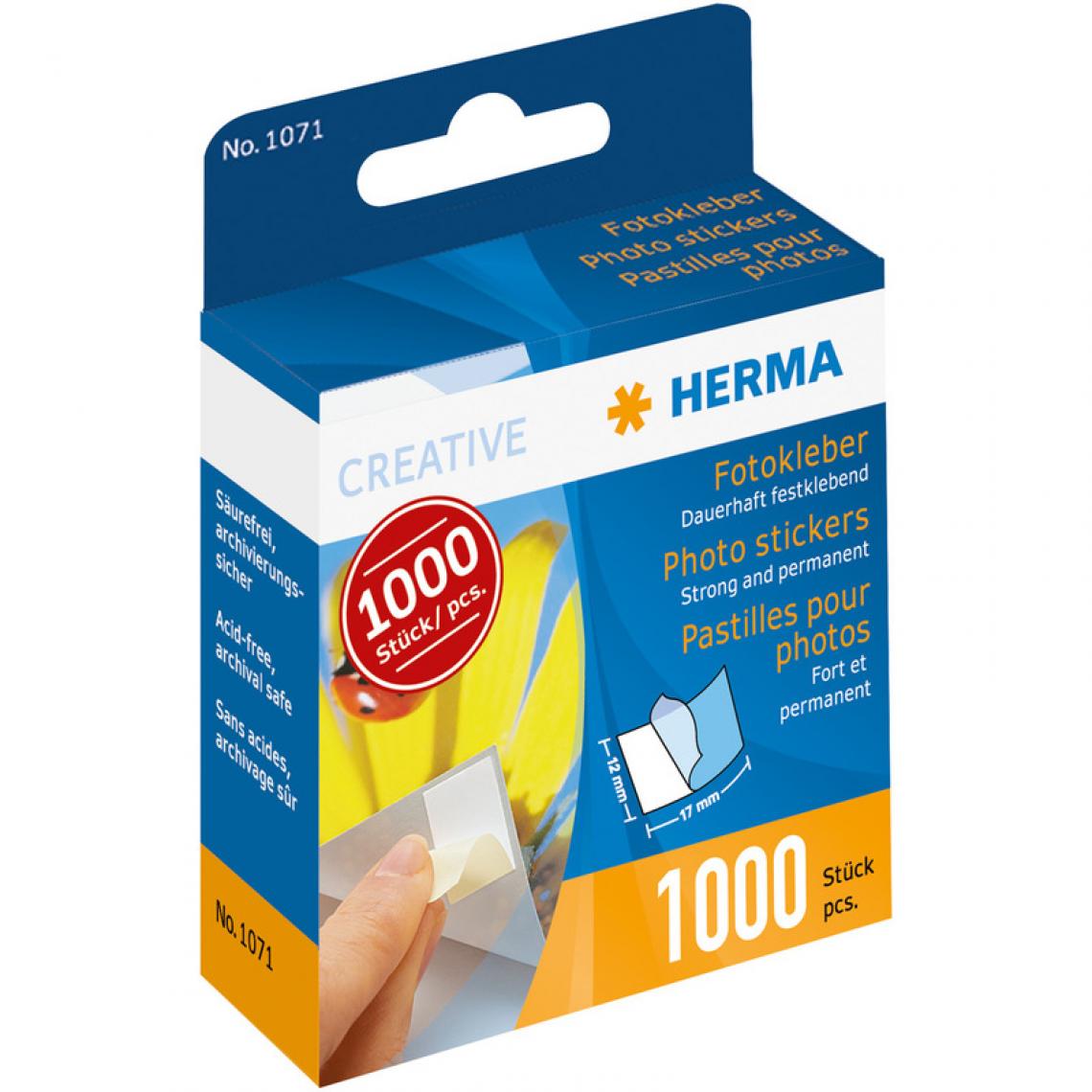 Herma - HERMA Pastilles pour photos dans un distributeur en carton, () - Colles et pistolets à colle