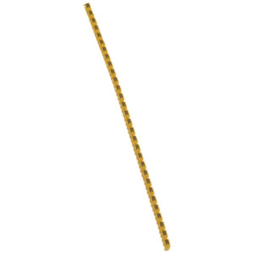 Legrand - repère pour fil de 1.5 à 2.5 mm2 - lettre r - couleur jaune - legrand cab 3 - Accessoires de câblage