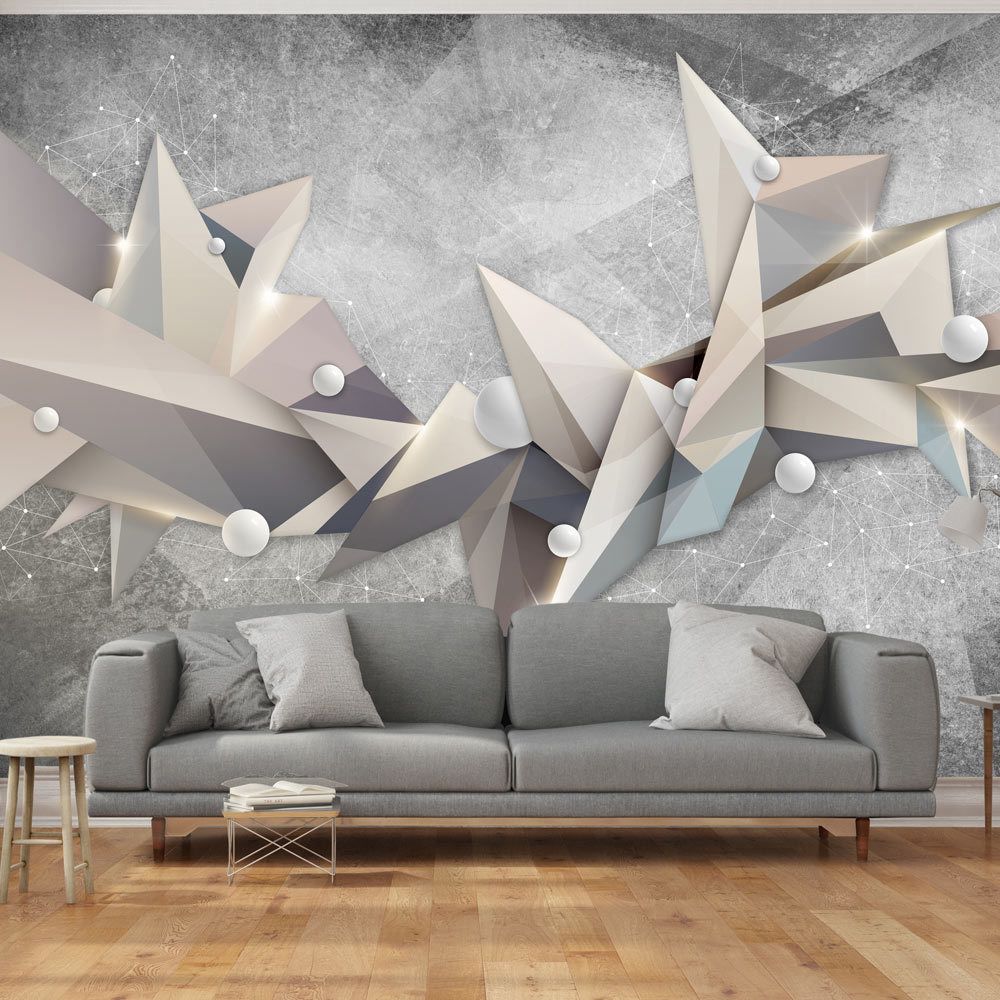 marque generique - 350x245 Papier peint Moderne Abstractions Magnifique Geometrical Constellation - Papier peint