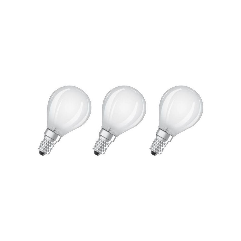 Osram - OSRAM Lot de 3 Ampoules LED E14 sphérique dépolie 4 W équivalent a 40 W blanc chaud - Ampoules LED
