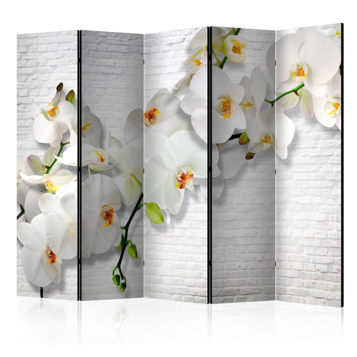 Bimago - Paravent 5 volets - The Urban Orchid II [Room Dividers] - Décoration, image, art | 225x172 cm | XL - Grand Format | - Cloisons