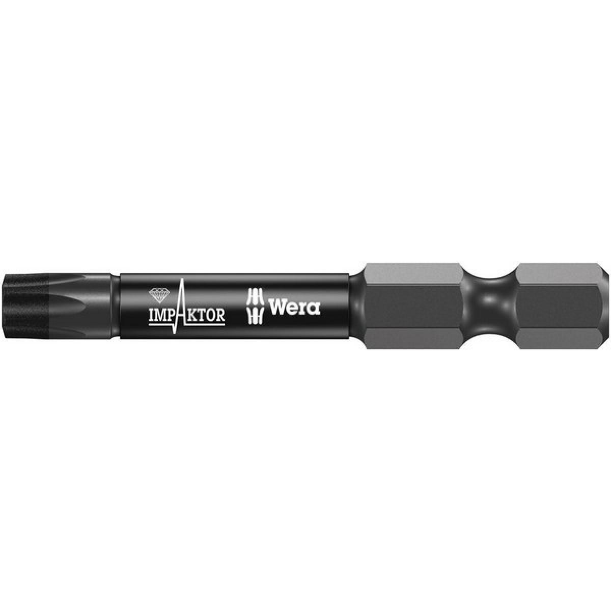 Wera - Embout pour vis TORX® femelle 1/4'' Impaktor, 50 mm, Dimensions : T 25, Long. totale 50 mm (Par 5) - Tournevis