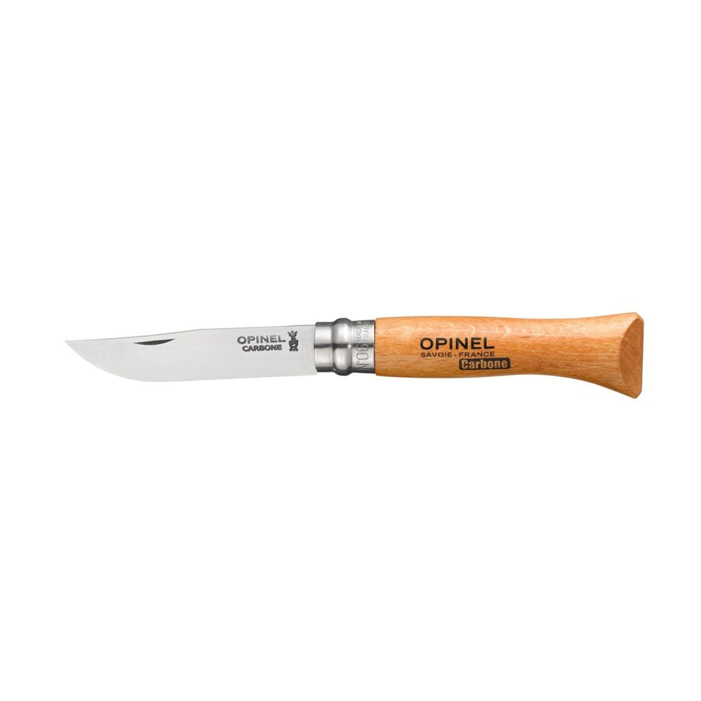 Opinel - Couteau OPINEL N°6 Lame Carbone avec bague de sécurité - 113060 - Outils de coupe