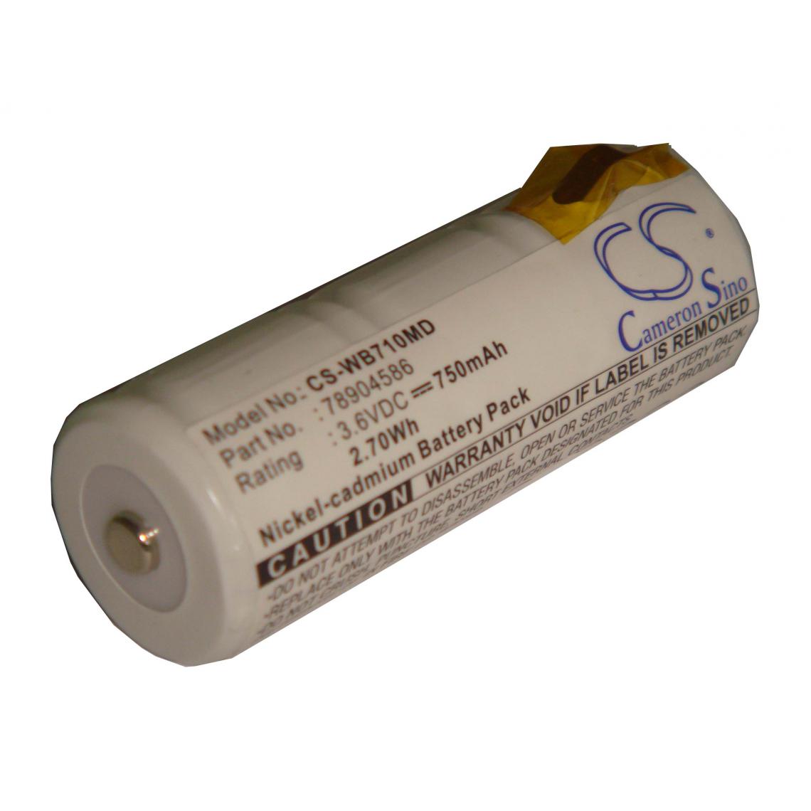 Vhbw - vhbw Batterie compatible avec Welch-Allyn 71010, 71015, 71020, 71022, 71050, 71051, 71054, 71055 appareil médical (750mAh, 3,6V, NiCd) - Piles spécifiques