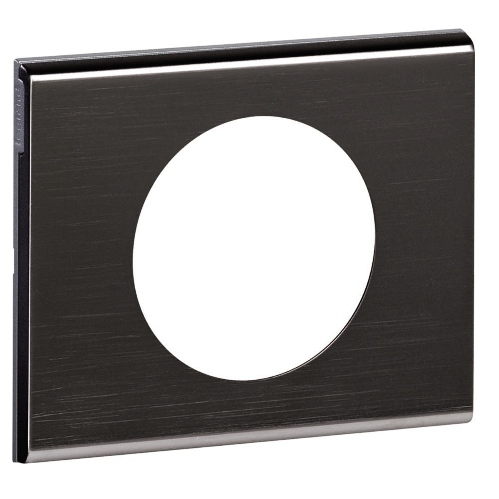 Legrand - plaque céliane 1 poste inox black nickel - Interrupteurs et prises en saillie