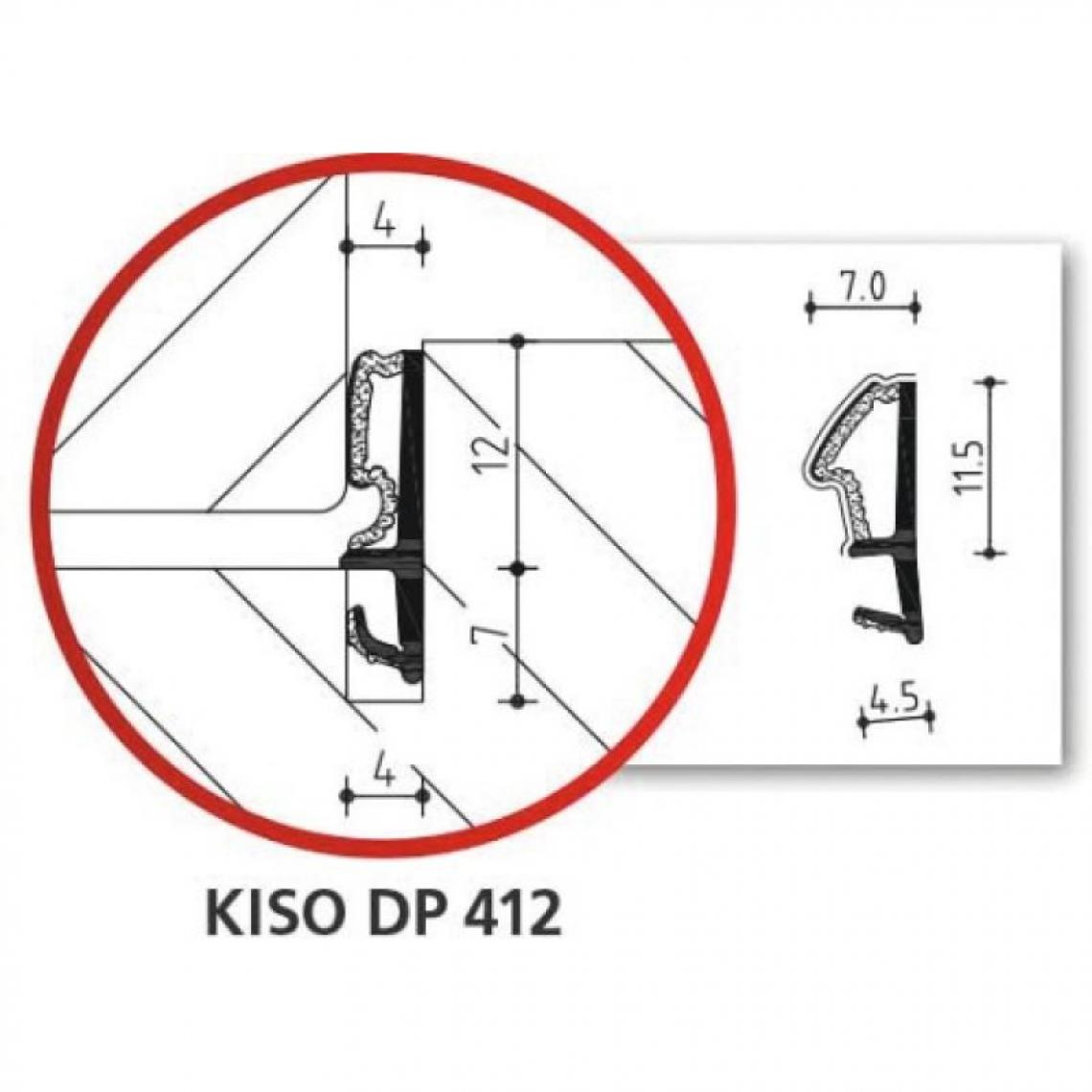 Kiso - Joint de calfeutrement en caoutchouc finition noir en rouleau de 250m DP - Joint de finition