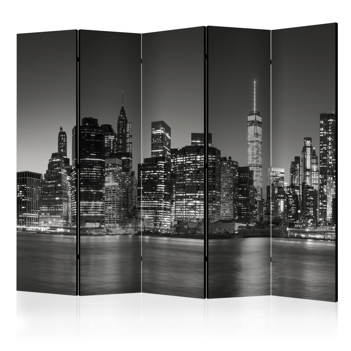 Bimago - Paravent 5 volets - New York Nights II [Room Dividers] - Décoration, image, art | 225x172 cm | XL - Grand Format | - Cloisons