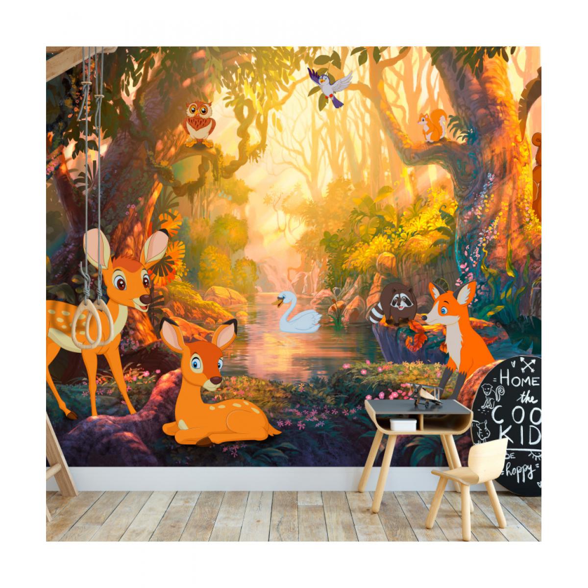 Artgeist - Papier peint - Animals in the Forest 100x70 - Papier peint