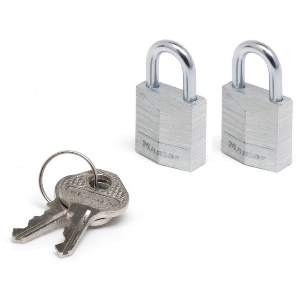 Master Lock - Lot de 2 cadenas MASTER LOCK en aluminium - Verrou, cadenas, targette
