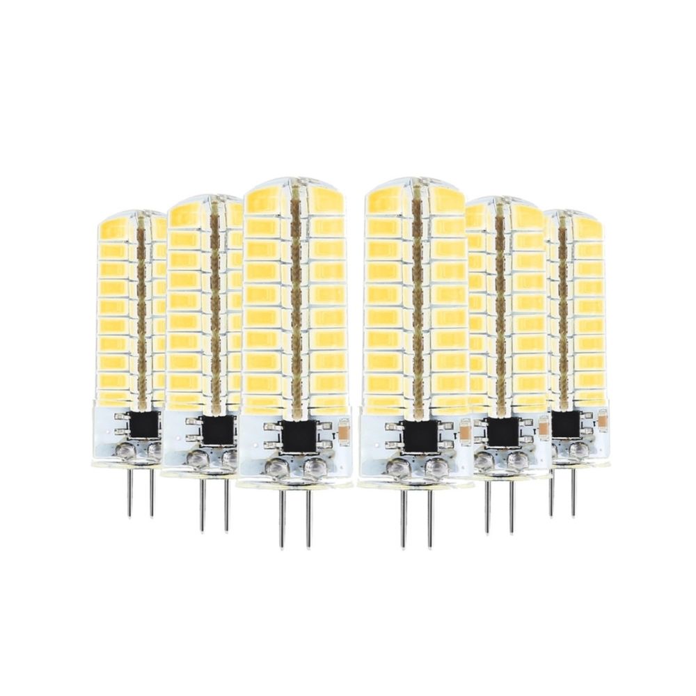 Wewoo - Ampoule LED SMD 5730 6 PCS G4 5W CA 110-130V 80LEDs SMD 5730 - Lampe à aiguille double en silicone à économie d'énergie (blanc chaud) - Ampoules LED