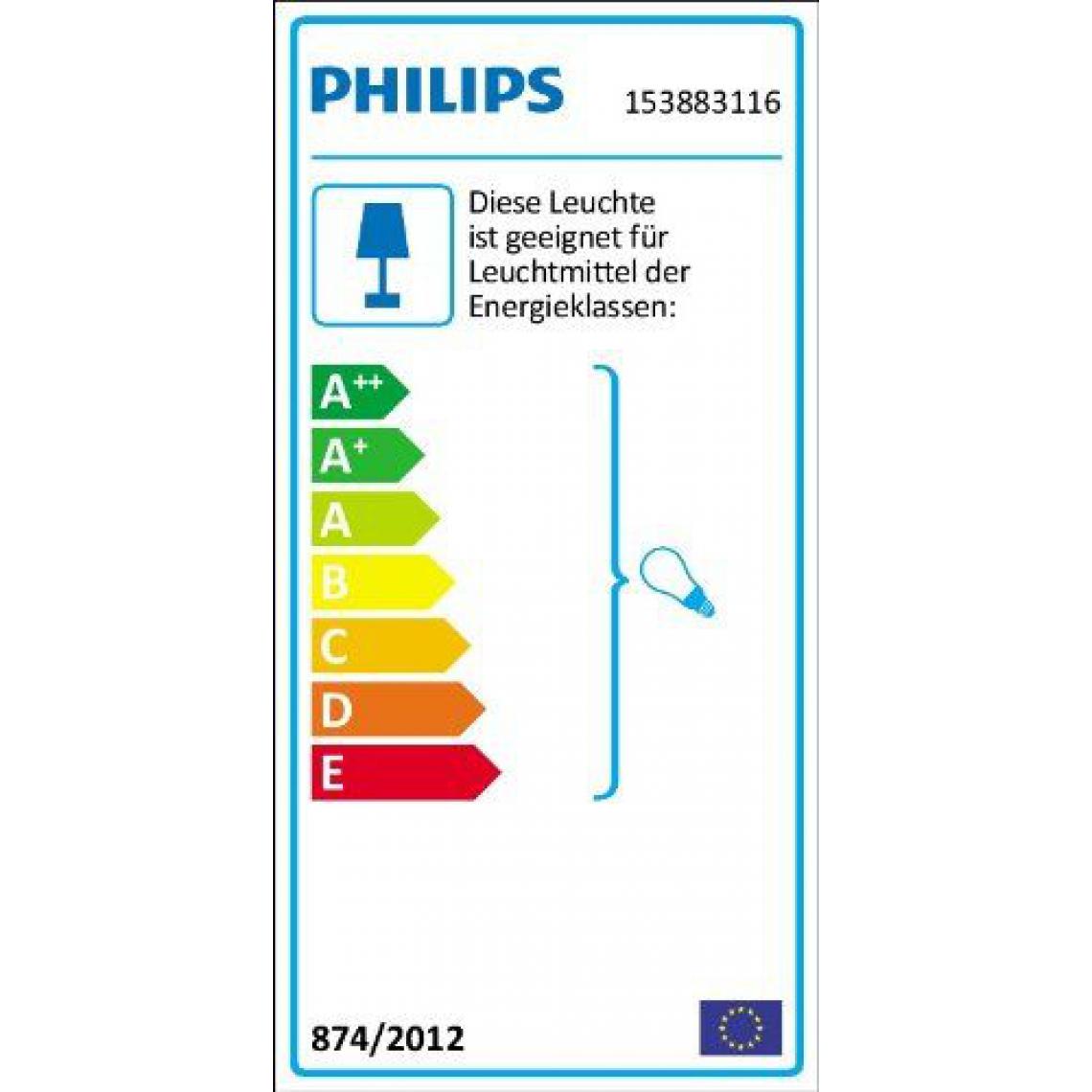 Philips - Philips - 153883116 Creek Lanterne Murale Aluminium Blanc 1 x 60 W - Ampoules LED