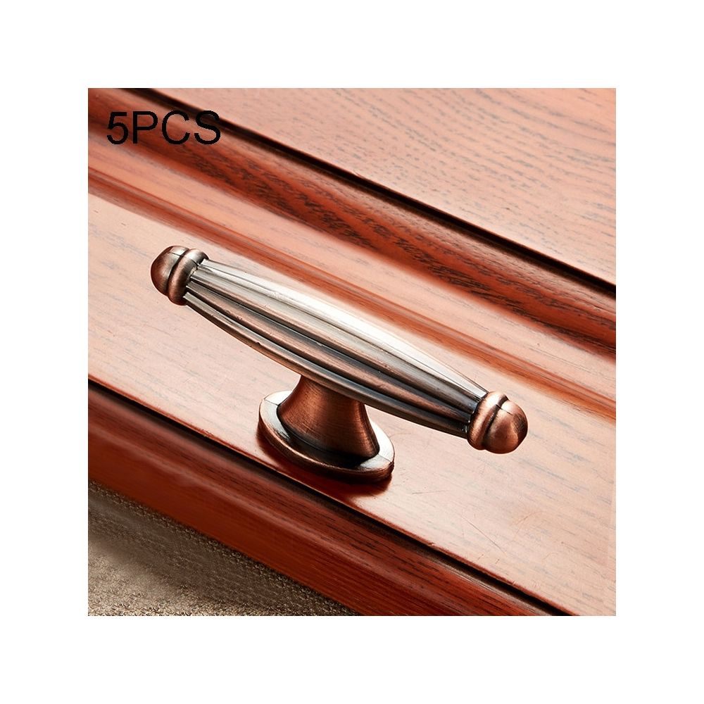 Wewoo - Poignée d'armoire 5 PCS 6064 de meuble en bois massif Poignées bronze rouge - Poignée de porte