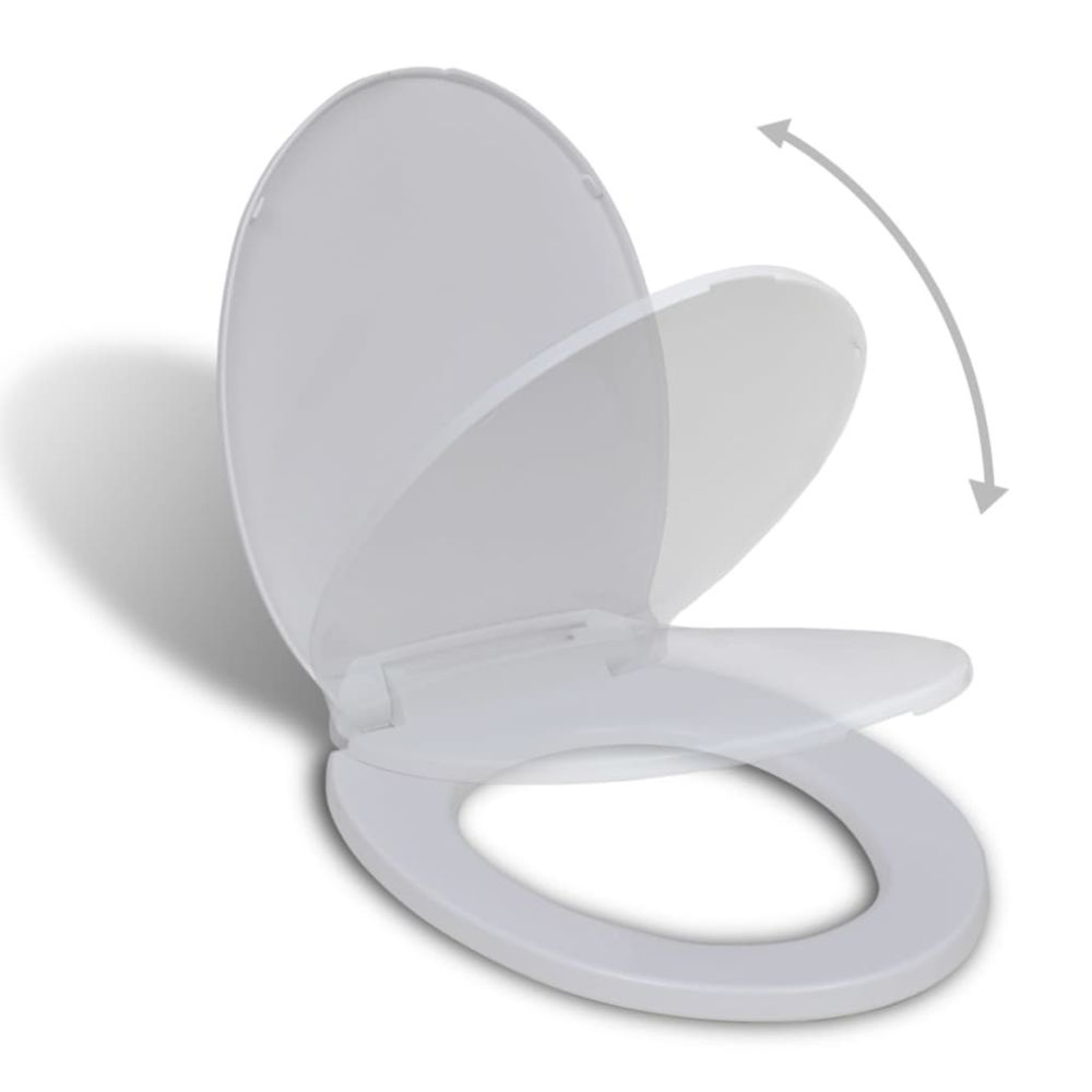 marque generique - Splendide Accessoires pour bidets et toilettes famille Harare Abattant WC à fermeture en douceur Blanc Ovale - Abattant WC