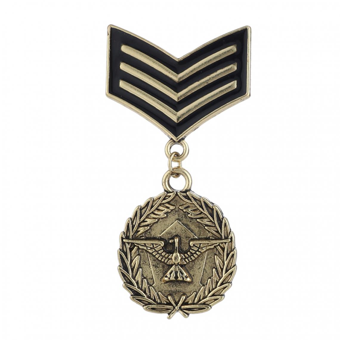 marque generique - hommes medaille militaire militaire uniforme style broche bijoux bijoux or - Broches de maçon