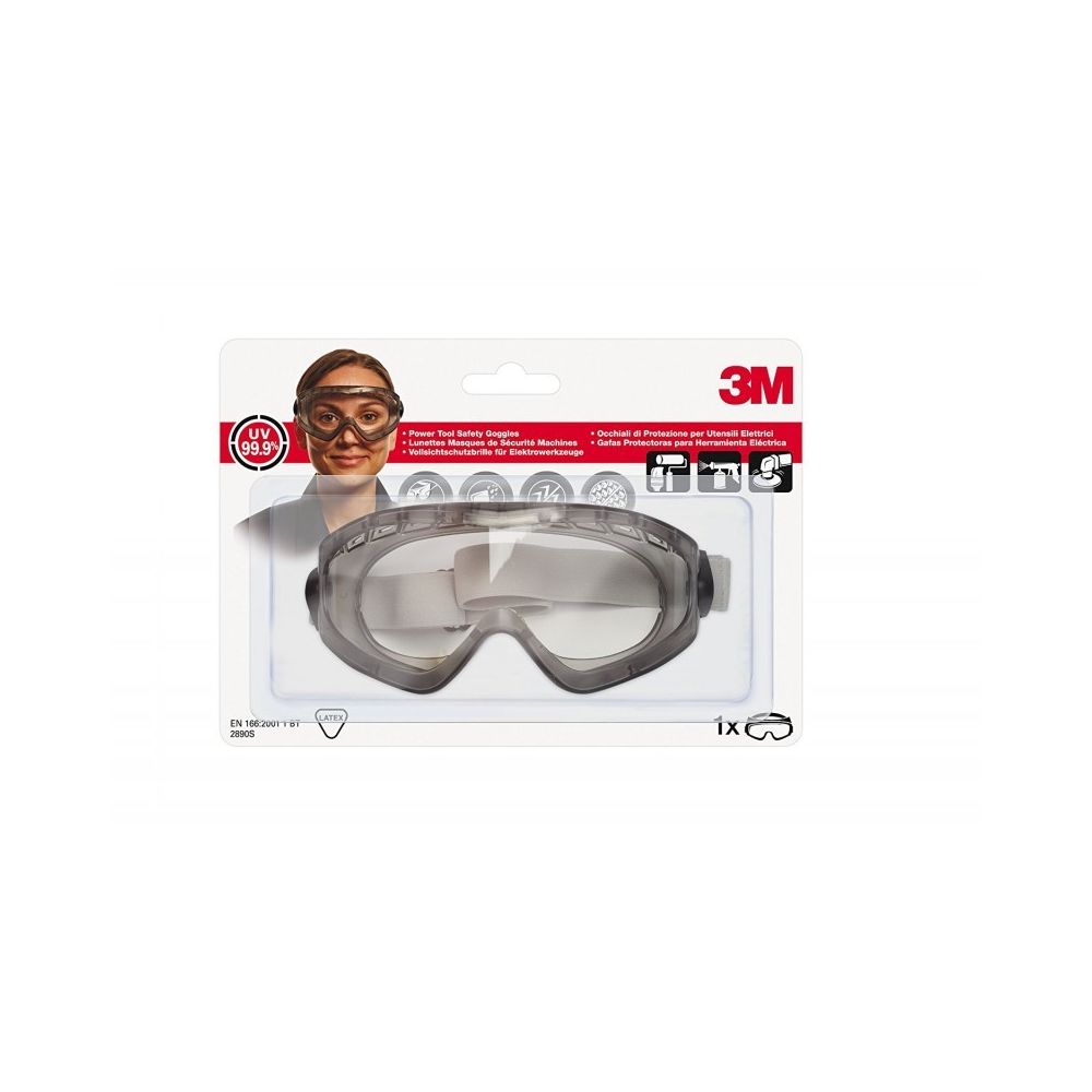3M - 3M 2890SC Confort Masque de sécurité oculaire Incolore - Accessoires de soudure