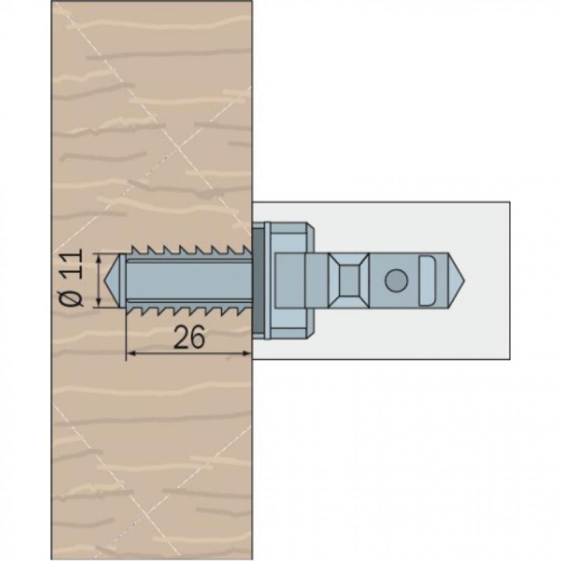 Normbau - Fixations pour poignées série STG inox et nylon Ø 26, 32, 34 et 40 mm - pour montage droit - Poignée de porte