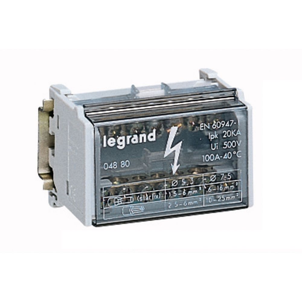 Legrand - répartiteur modulaire 100a 2 poles 4 modules - Autres équipements modulaires