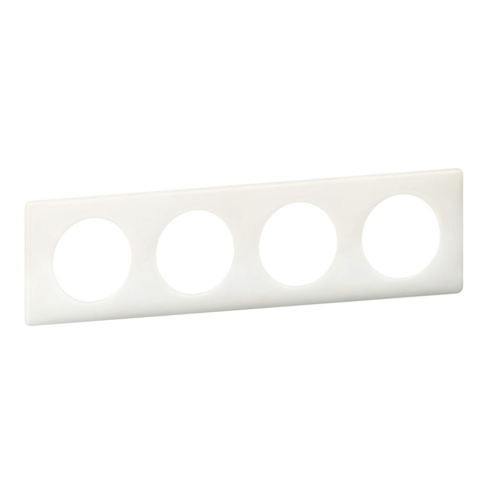 Legrand - plaque céliane 4 postes glossy blanc - Interrupteurs et prises en saillie