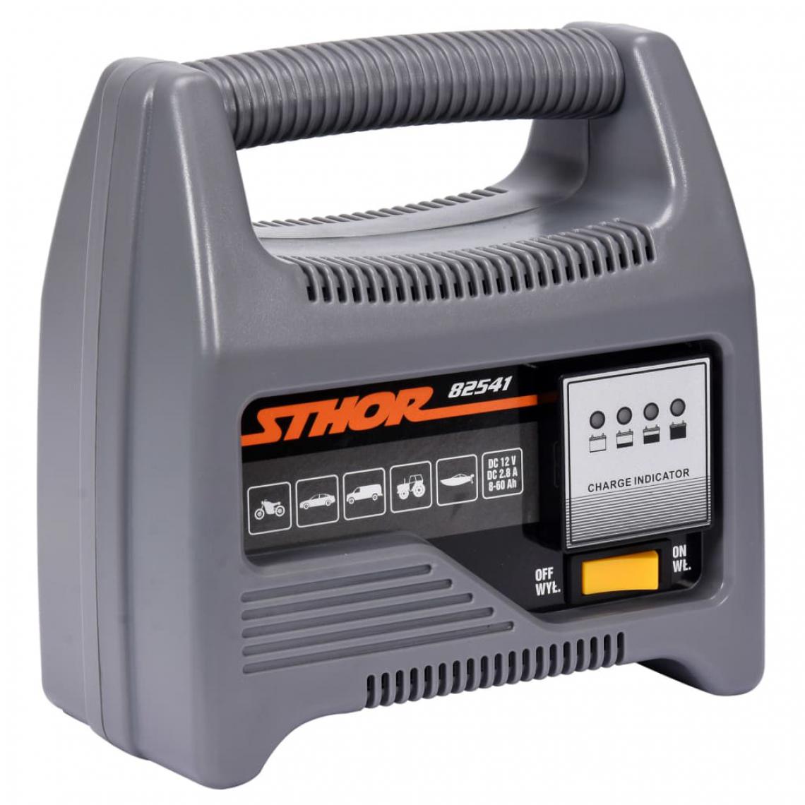 Sthor - Sthor Chargeur de batterie avec LED 12V 4A 60Ah - Chargeurs de piles