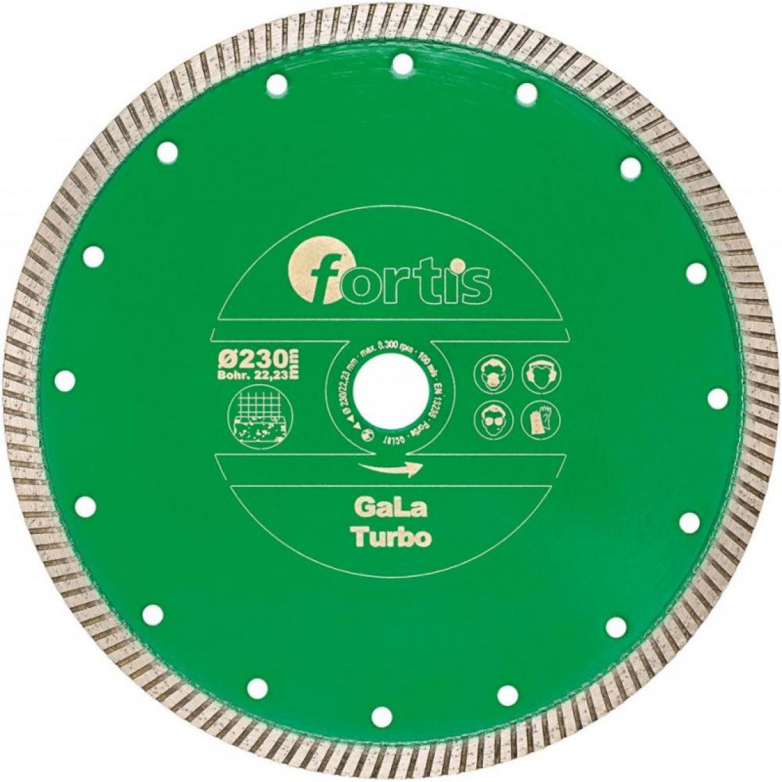 marque generique - Disque diamant GaLa Turbo Ø 180 mm avec Segment 10 mm Alésage 222 mm FORTIS - Accessoires meulage