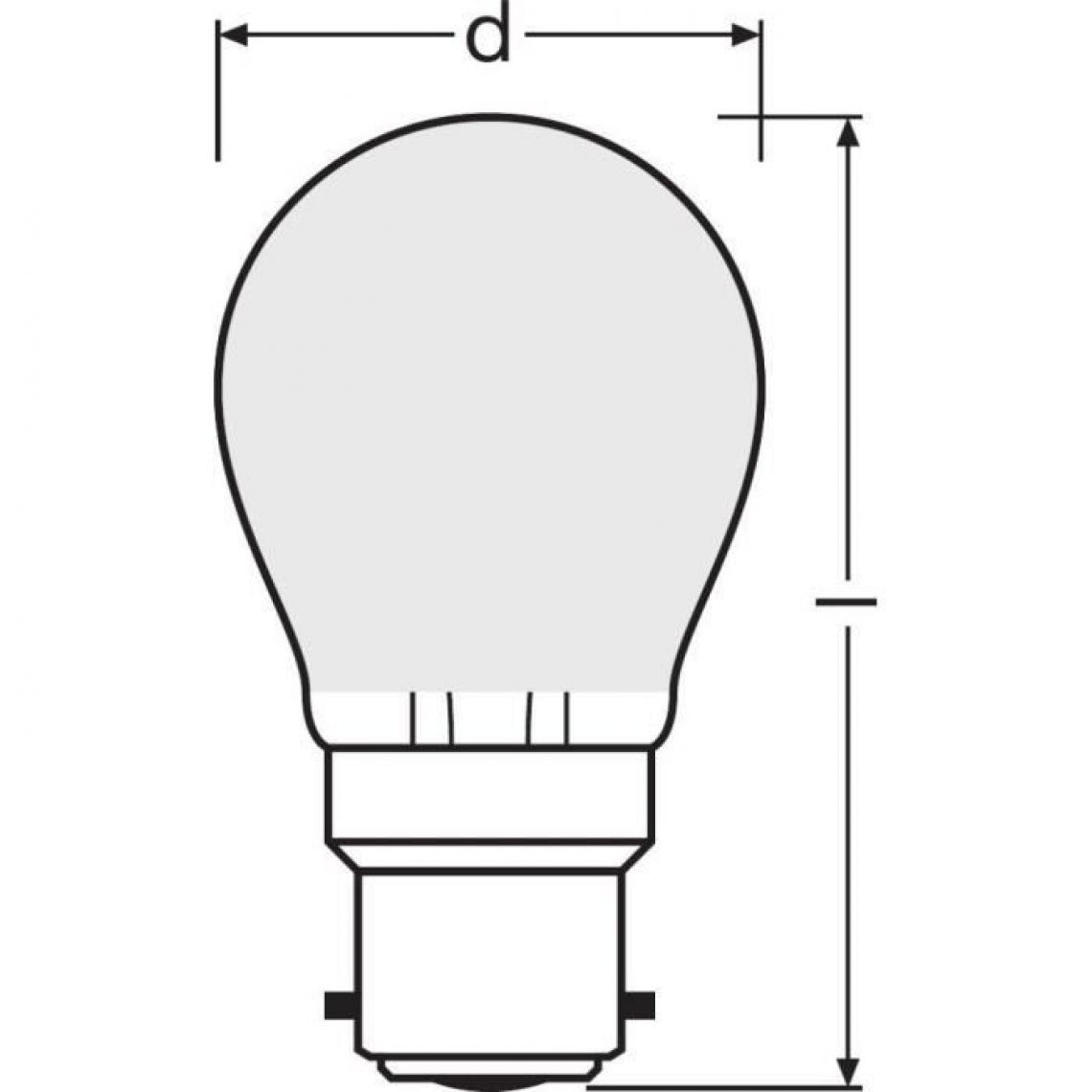 Osram - Ampoule LED Sphérique verre dépoli variable - 4W - Ampoules LED
