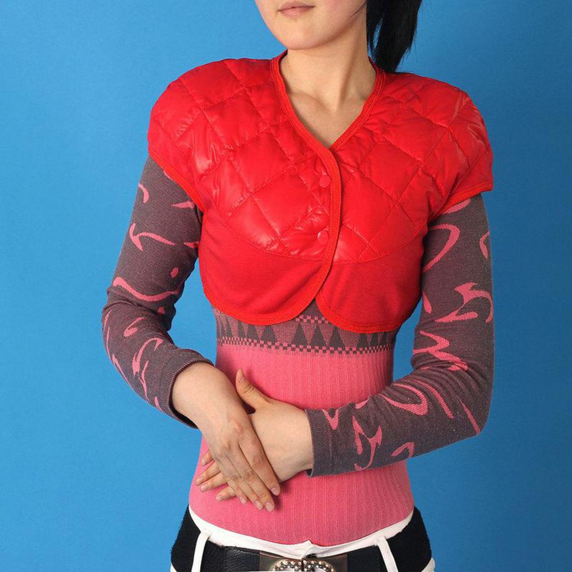 marque generique - Doudoune Femme Chaud Épaule Warmer Thermique Wrap Protector Rouge XXL - Couverture chauffante
