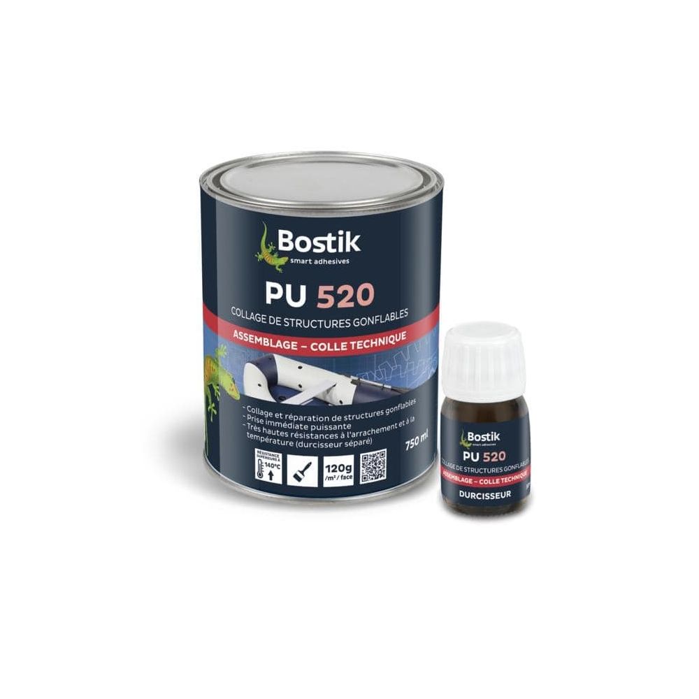 Bostik - Colle polyuréthane PU 520 + durcisseur BOSTIK 750 ml - Colle & adhésif